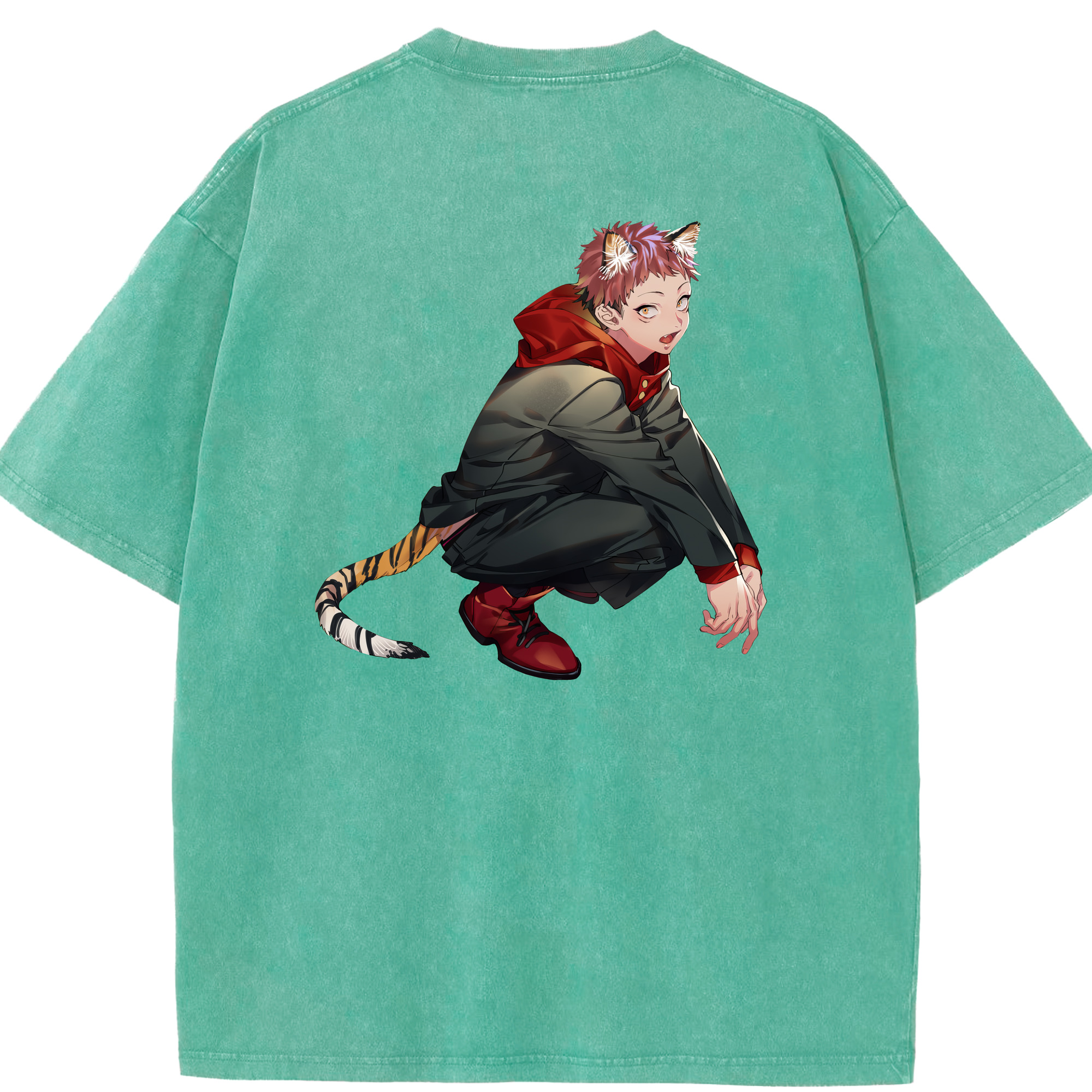 （画像用） 呪術廻戦 Jujutsu Kaisen 綿100% ヴィンテージ風 半袖Tシャツ（背面プリント）